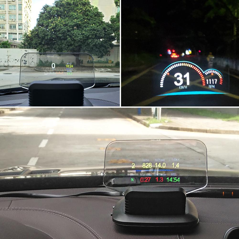 C1 OBD2+GPS LED OBD Car HUD Head Up Display Speedometer Projector System Diagnostic Tool