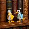Duck Figurine Ornaments, Resin Cute Duck Sculpture with Down Jacket Desktop Decor for Home Office Car, Duck Miniature Scene Decoration