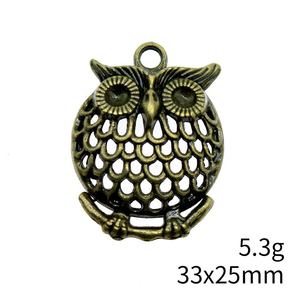 Big Owl Pendant Wings Charms For Forest Bird Theme DIY Bracelet Necklace Jewelry Making Supplies For