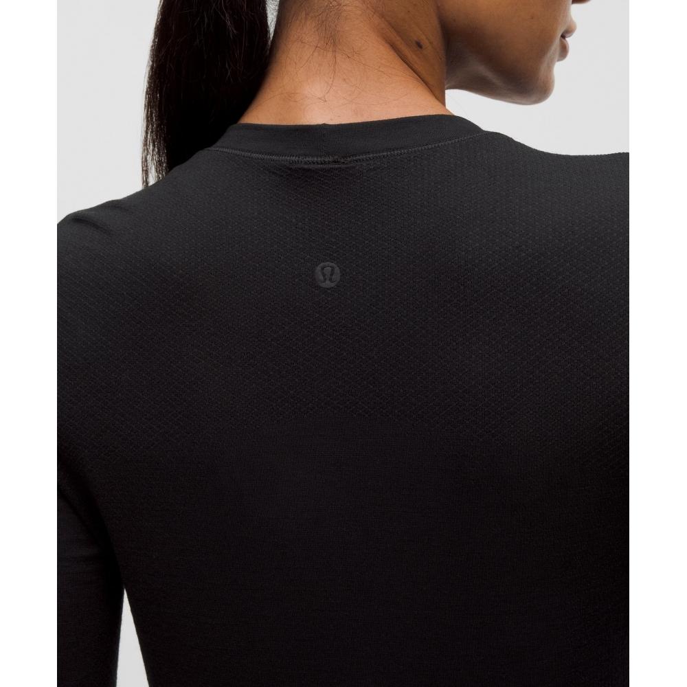 Lullulemon Swiftly Wool Long Sleeve Shirt Blk Blk