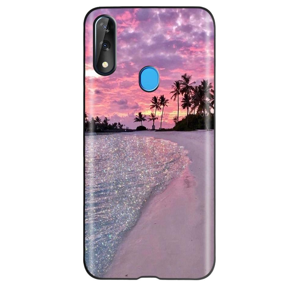 Etui do ZTE Blade V10 Modny Wzór Kwiatowy Serce Etui na Telefon do ZTE Blade V10 Vita V 10 Czarne Silikonowe Miękkie TPU Zderzak