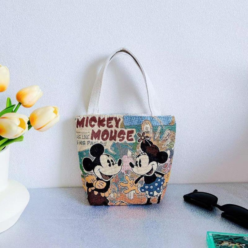 Small canvas bag double-sided embroidered tote bag elephant tote bag large capacity women's bag tote bag