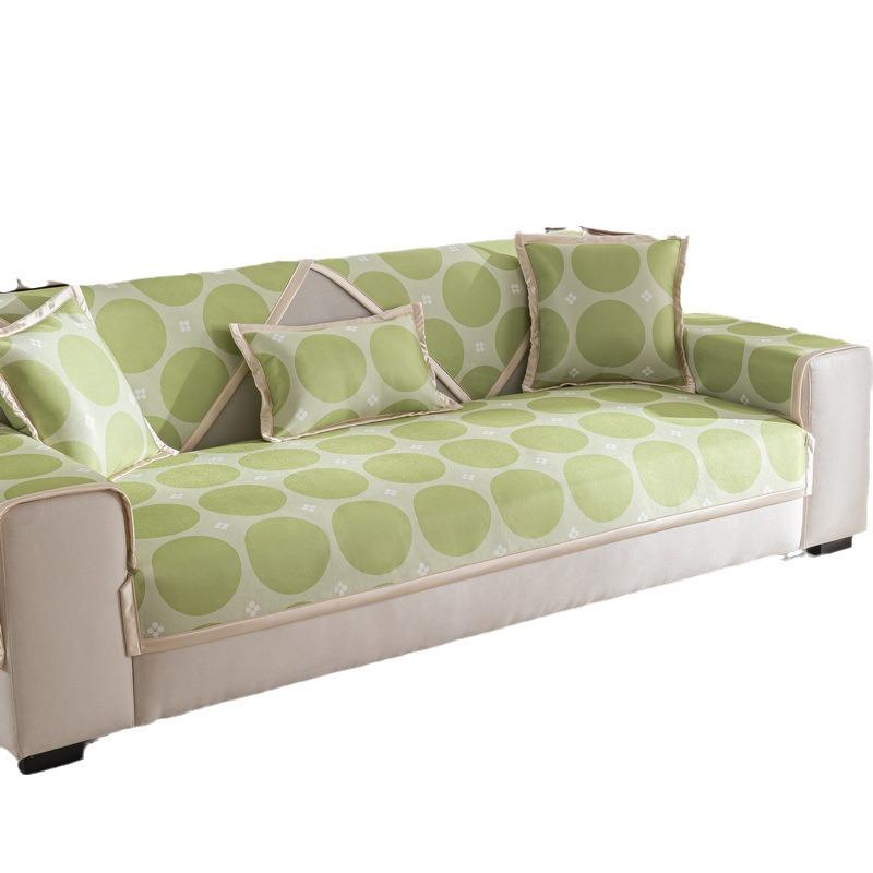Pastoral  New Ice Silk Sofa Cushion Summer Mat Non-Slip Cushion Sofa Cover Cover Cloth All-Inclusive Seat Cushion