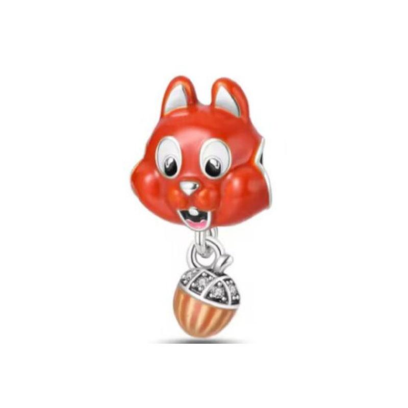 New Copper Charm Squirrel Fist Set Maitreya Buddha Collection Bead Fit Original Pandent Bracelet Women Jewelry Gift Diy