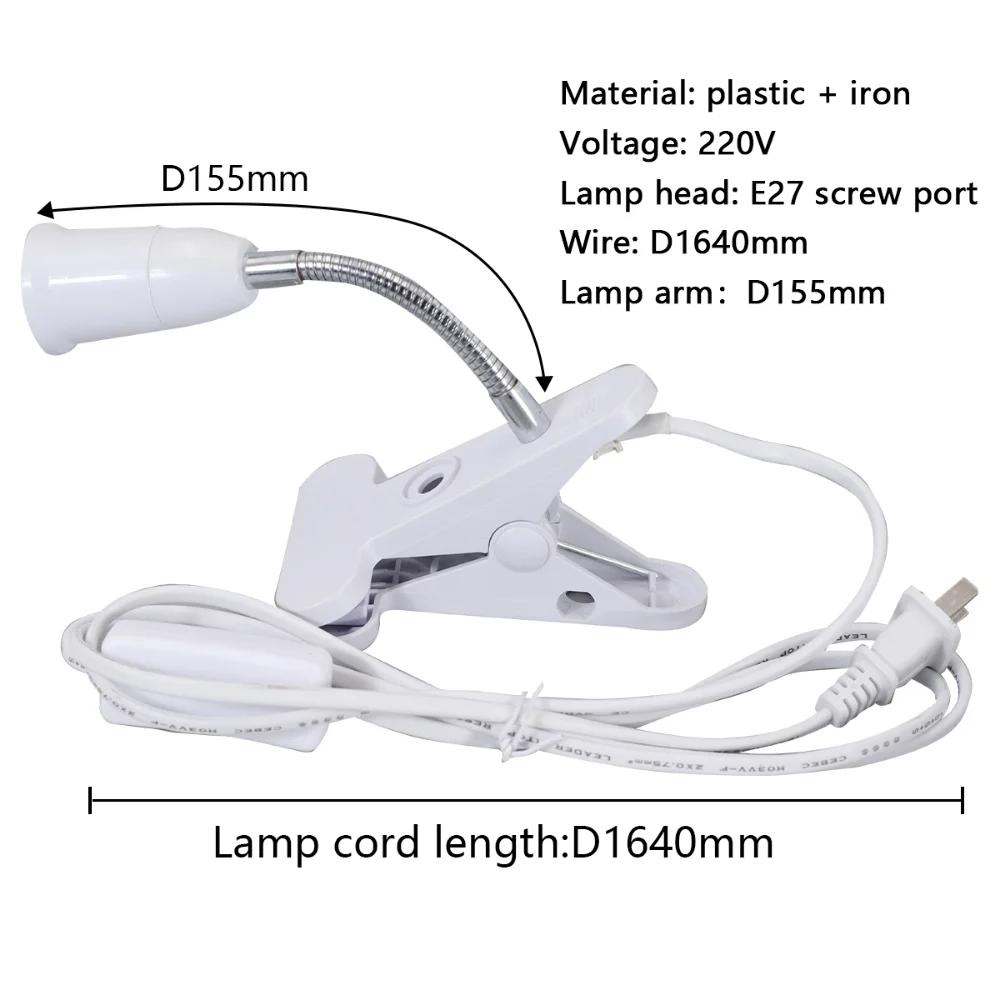 Clip on Desk Lamp Book Light Mini LED Reading Light Flexible Easy Book Clip Lamp Read Night Reading Lamp in Bed EU/US Plug