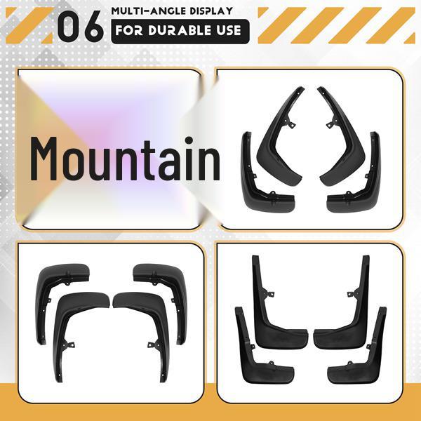 Black Plastic Car Mudguard Set - Compatible Accessories None