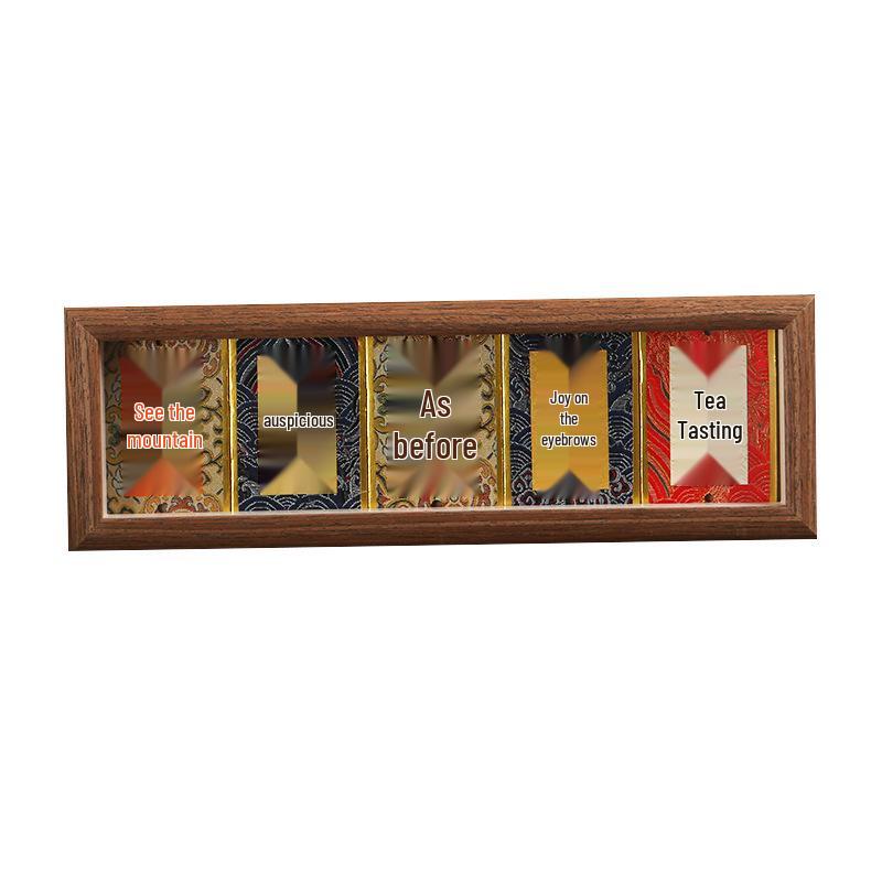 Calligraphy Desk Ornament: Creative Song Brocade Display, Xuan Paper DIY Card, Decorative Cultural Picture Frame Gift