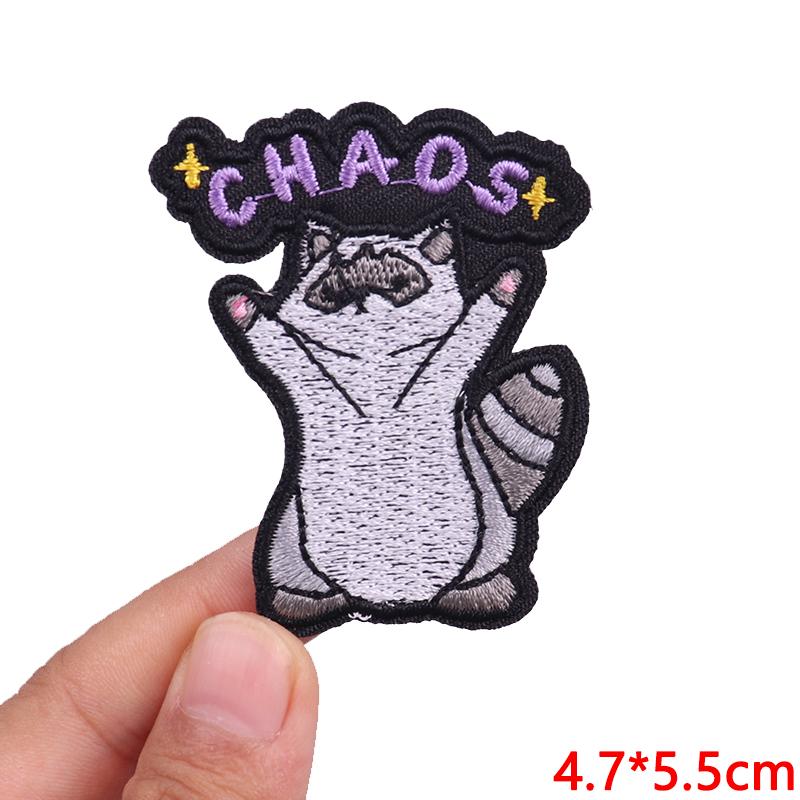 Cute Ghost/Cat Embroidered Patch Cartoon Animal Patch Iron On Patches For Clothing Thermoadhesive Patches For Clothes Jacket DIY