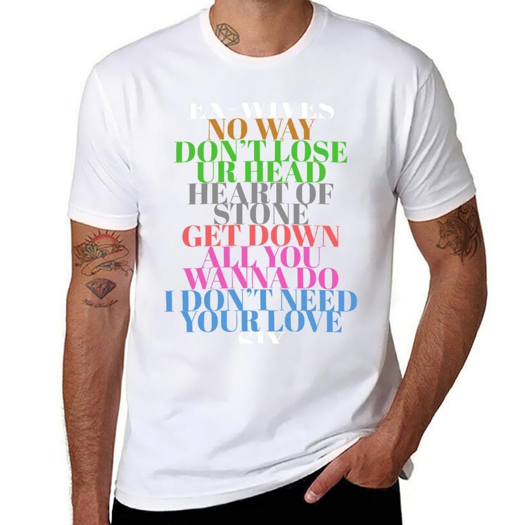 Six Exwives Songs Tshirt Street Fashion Casual Tee Shirt