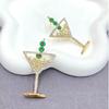 Women's Cocktail Glass Earrings, Creative Champagne Cup Earrings Perfect for Parties and Holidays, Great Gift