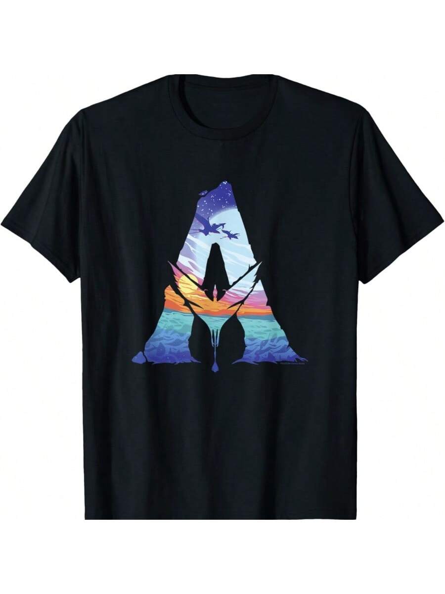 Avatars The Way Of Water Sunset Ocean Watercolor Logo T-Shirt S разноцветный