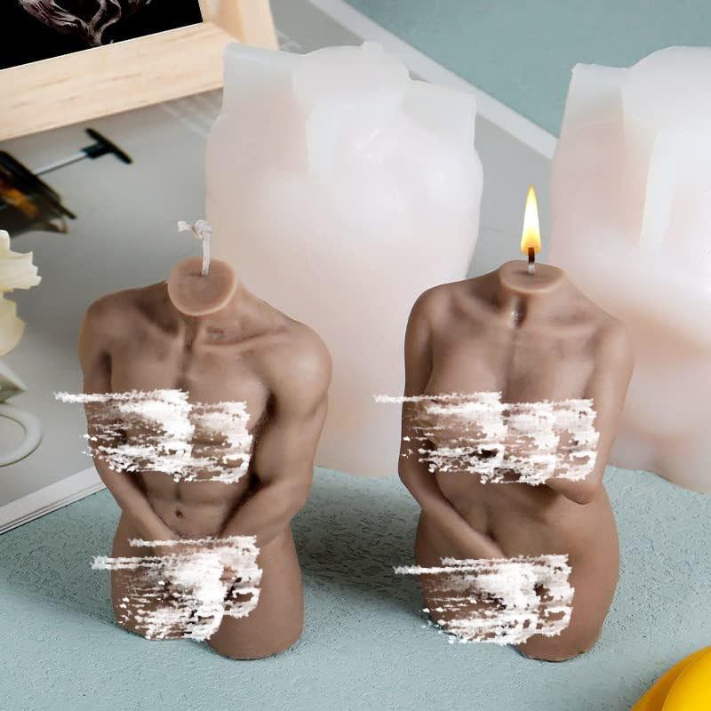 Blindfolded Girl Aromatherapy Silicone Mold: Rose Flower, Closed Eyes, Beautiful Woman Portrait, Diffuser Stone, Candle