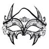 Venetian Masquerade Metal Mask With Rhinestones Half Face Halloween Party Stage Performance