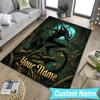 Custom NameAlien Ornate Frame Carpet, Indoor Rug, Chair Rug, Living Rooms, Doormat Made From Polyester Home Decor Birthday Christmas Gifts