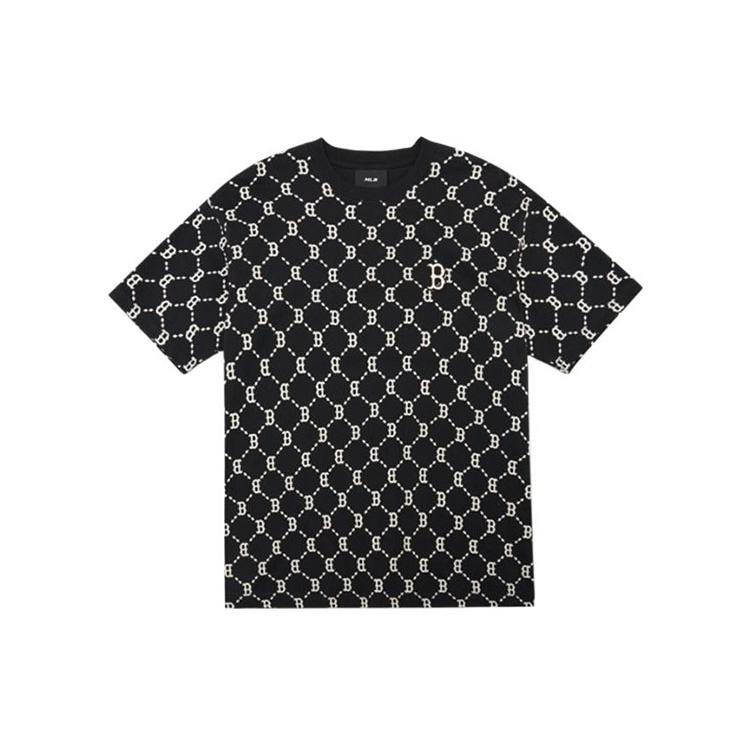 MLB T Shirts Unisex Black Crew Neck Moderate Straight Fit 3ATSM4023-43BKS M