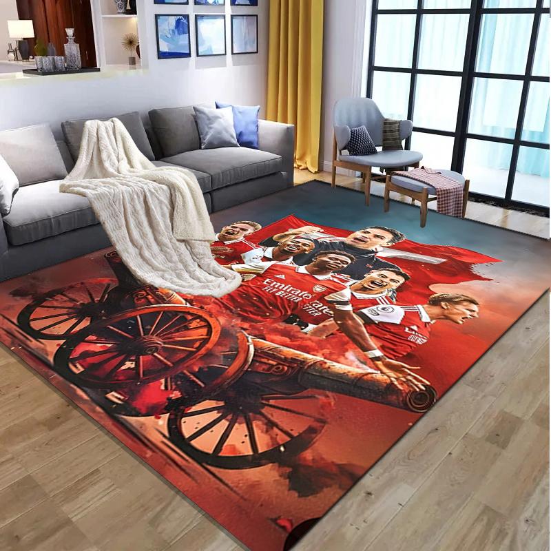 Arsenal F.C Pattern Rug, Indoor/Outdoor Mat, for Picnic, Gameroom, Bedroom, Office, Living Room, Home Decor Carpet, Birthday Gift