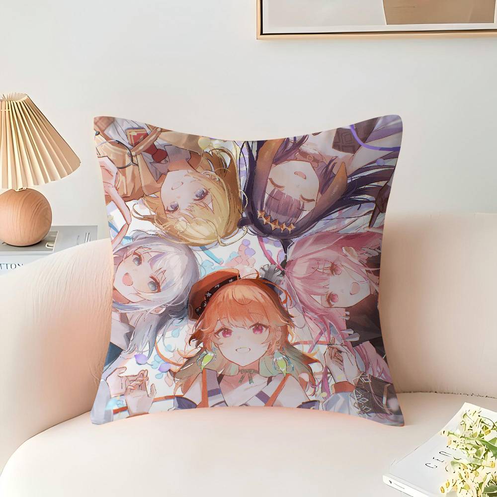 Anime H-hololive Production Pillow Anime Pillow Sofa Bed Head Pillow Cover Cushion Cover 45x45 Cm Fashion
