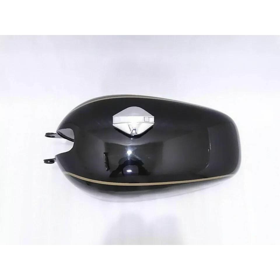 Velocette Thruxton Black Painted Steel Gas Fuel Petrol Tank + Cap |Fit For