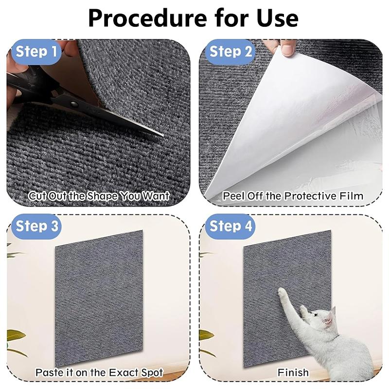Anti-Katzenkratzmatte Zuschneidbare Selbstklebende Teppichmatte Pad Katze Haustier Kratzbaum Möbel Sofaecke Innen Sofa Wandschutz