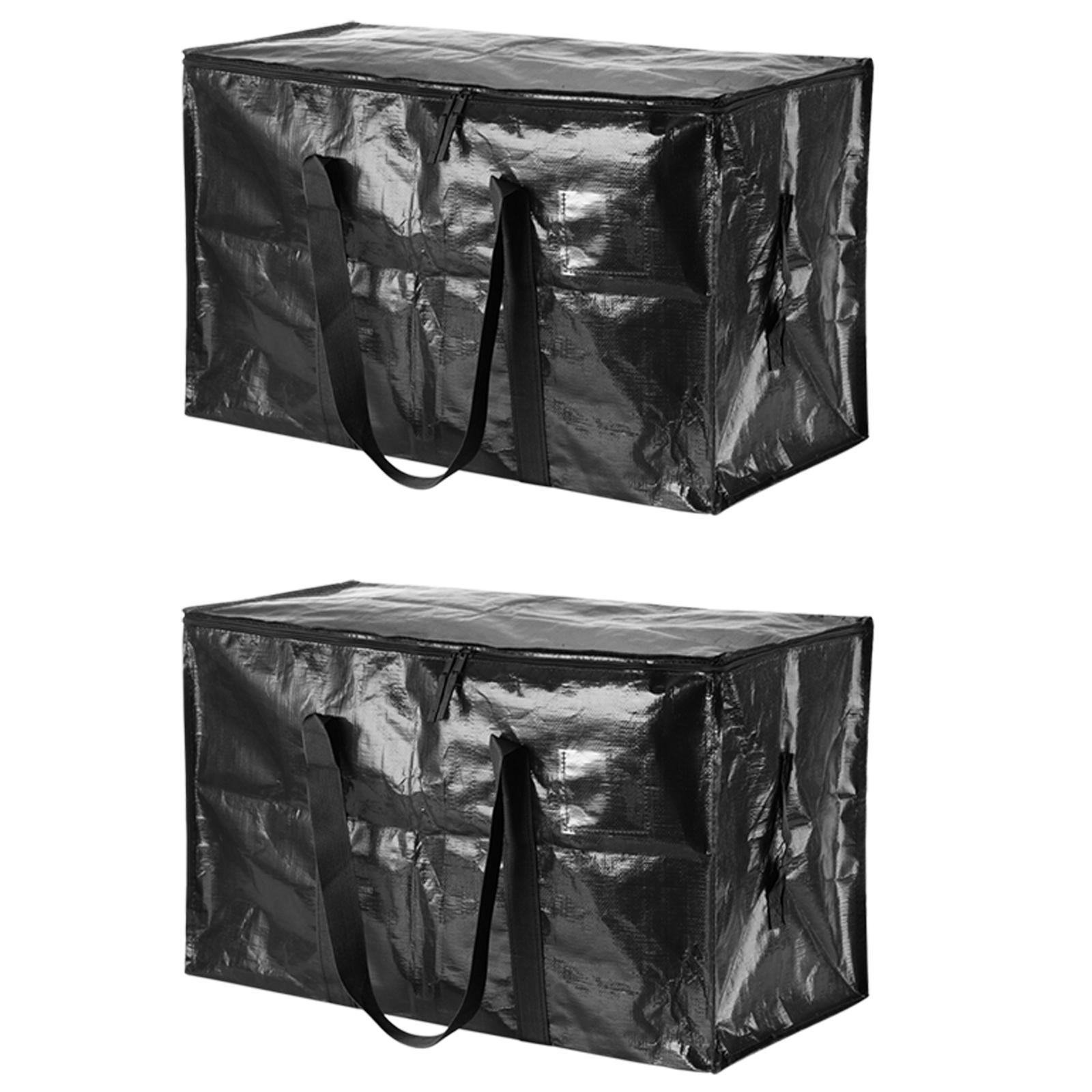 

2/4/6/8pcs Extra Large Moving Bags with Handles and Zipper Black/Grey/Blue