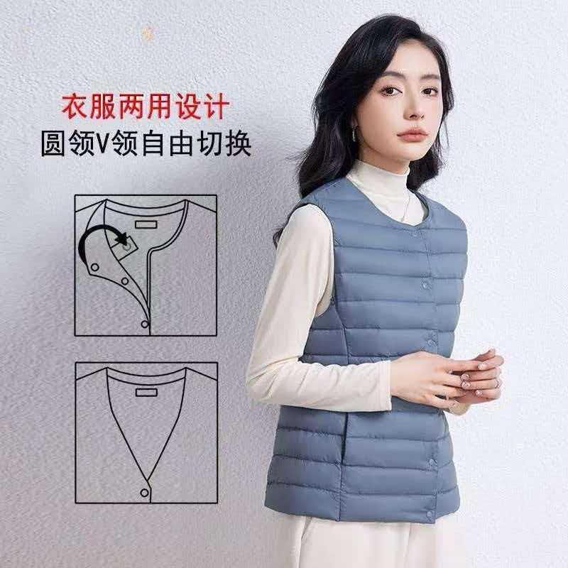 Womens Lightweight Down Vest 2026 Winter Slim Fit Puffer Outdoor Hiking Camping Travel Daily Wear