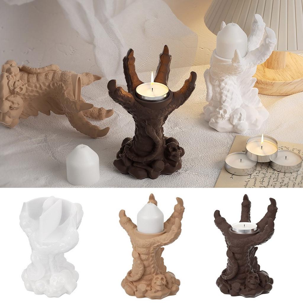 Beautiful Resin Candle Holders Silicone Mold  Silicone Mold for Talon Candlesticks Decorative Candle Holder Moulds