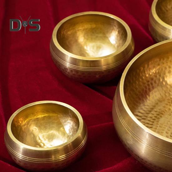 Meditation Singing Bowl Set Alloy Sound Bowl with Wooden Striker Cushion Healing Sound Bowl for Mindfulness Yoga Meditation Self-Regulation