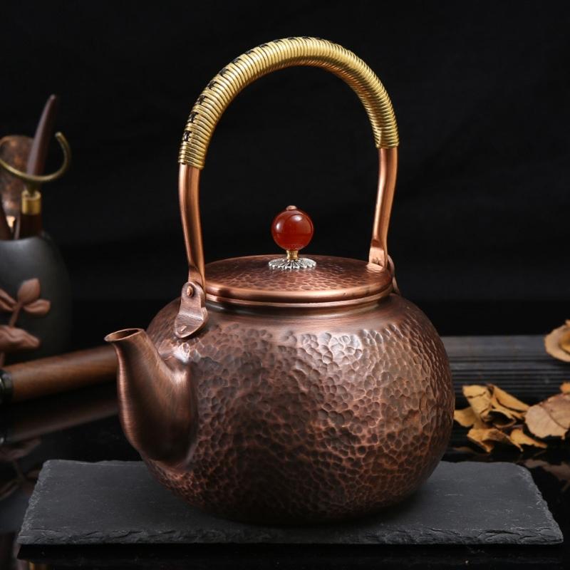 1500ML Hammered Kettle Large Capacity Rapid Heating For Office Brewing And Home Use