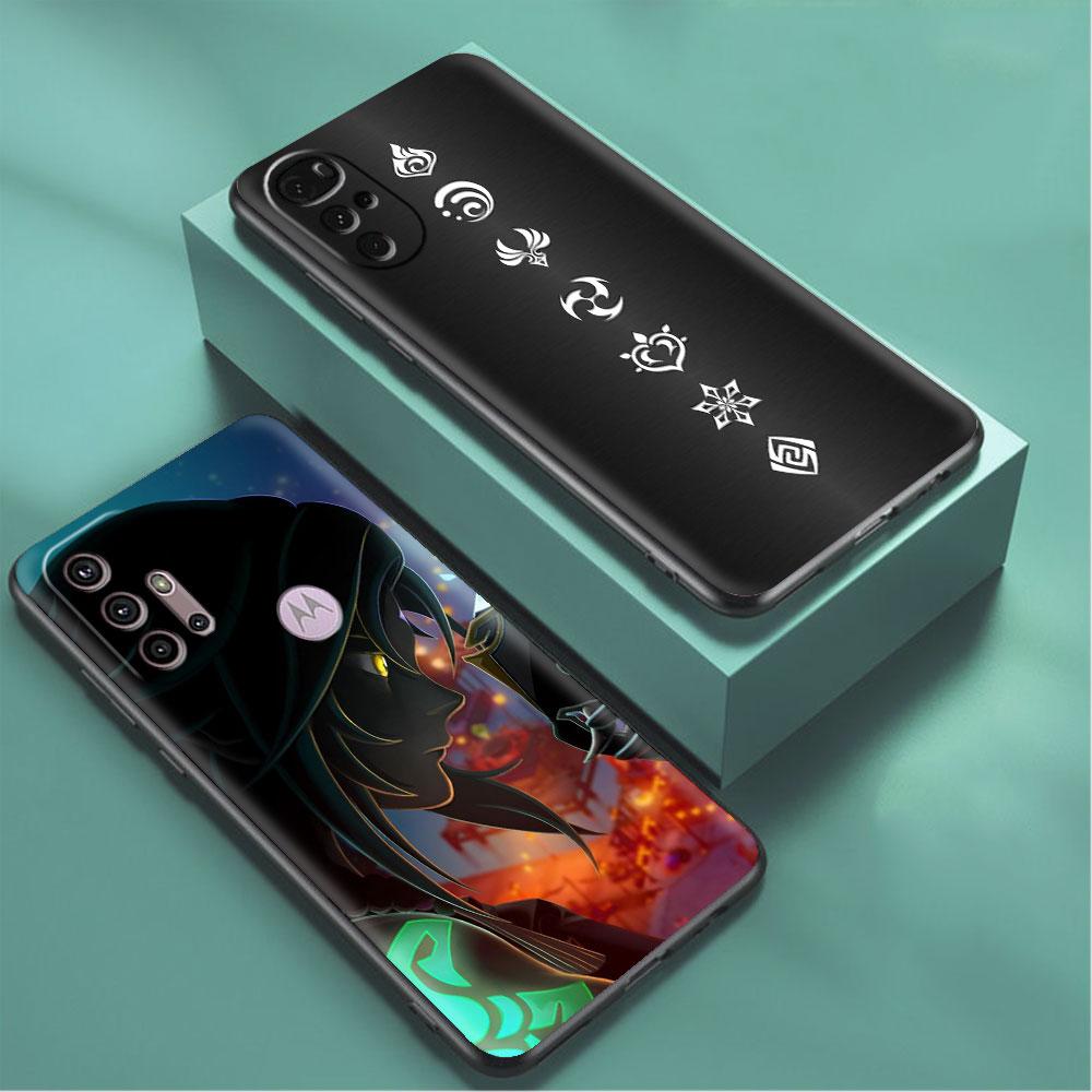 Case For Motorola G30 G60 G9 Play One Fusion Plus Edge 20 G8 Power Lite G22 G50 G200 G51 G71 G31 Phone Cover Genshin Impact Capa