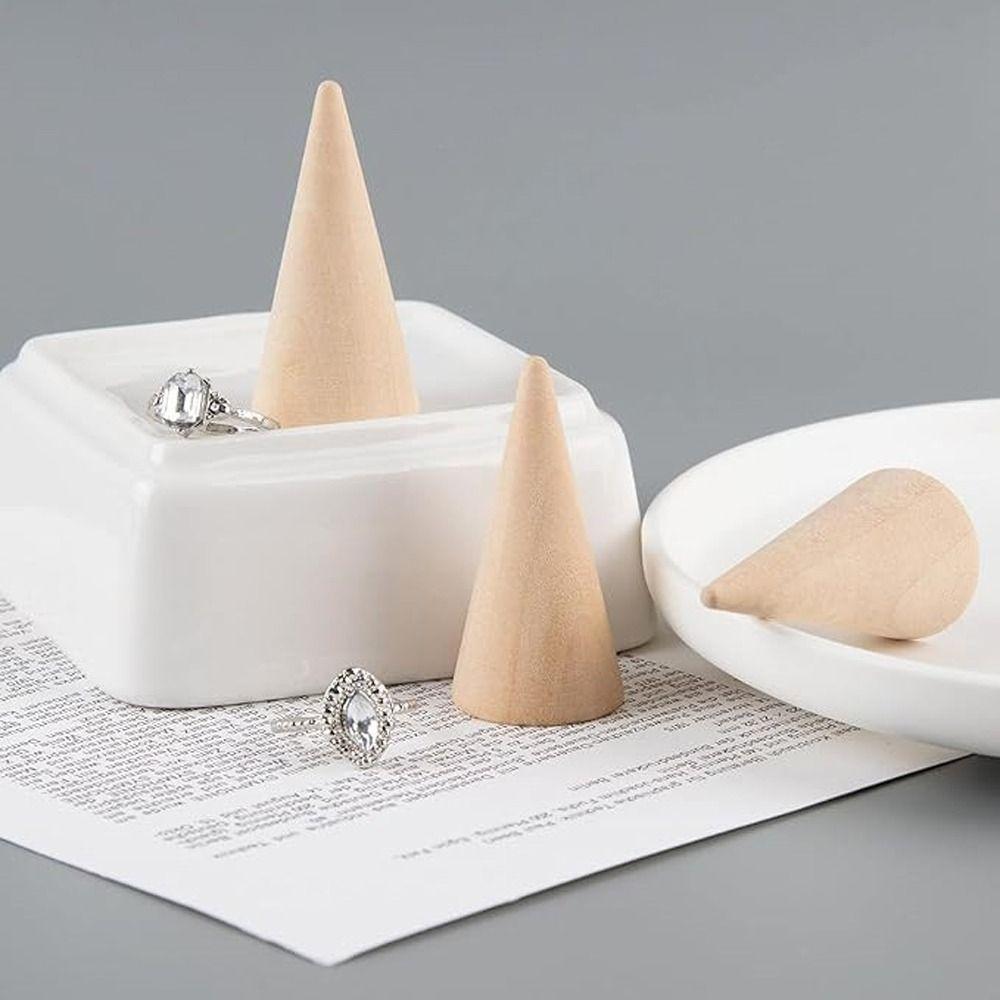 Storage Rack Ring Holder Wooden Ring Organizer Creative Ring Display Stand Girls Women