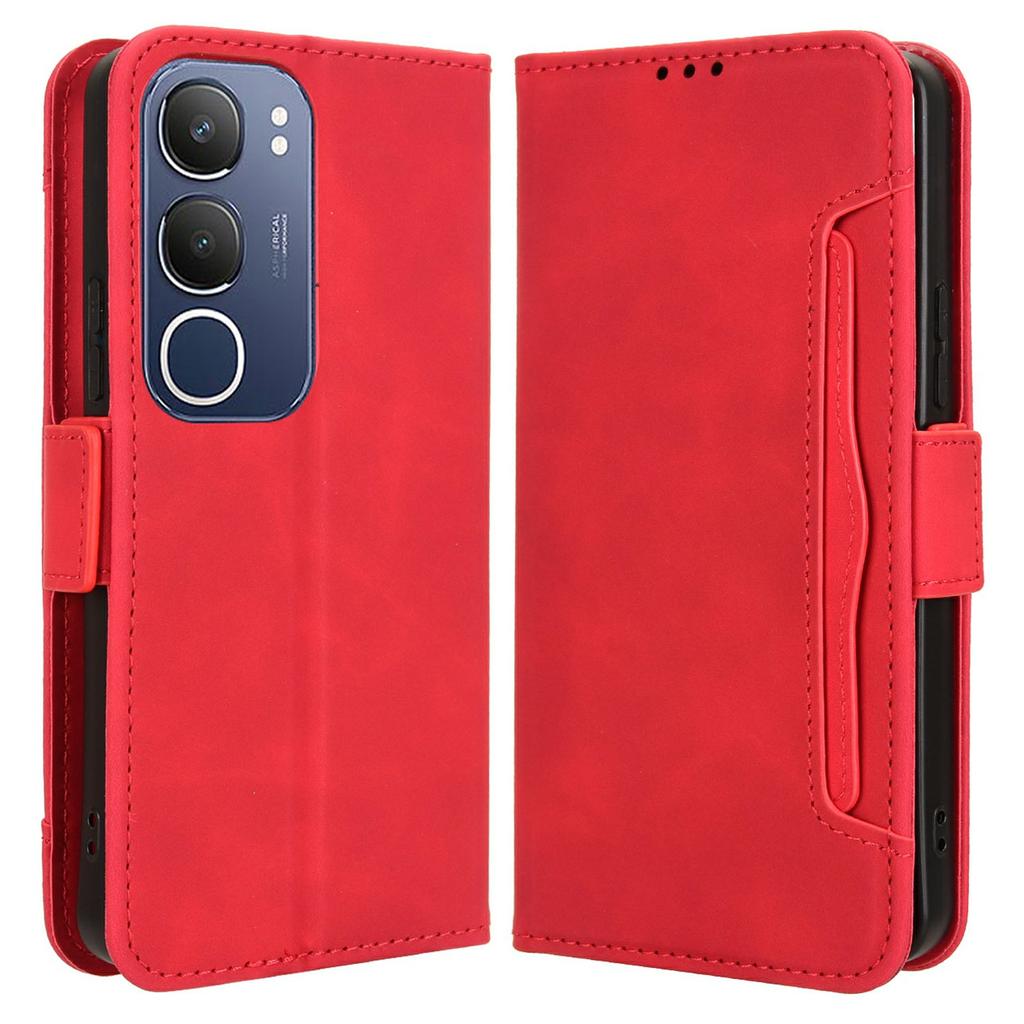 For vivo Y19s 4G/Y29 5G Leather Case Phone Wallet Cover with Multiple Card Slots