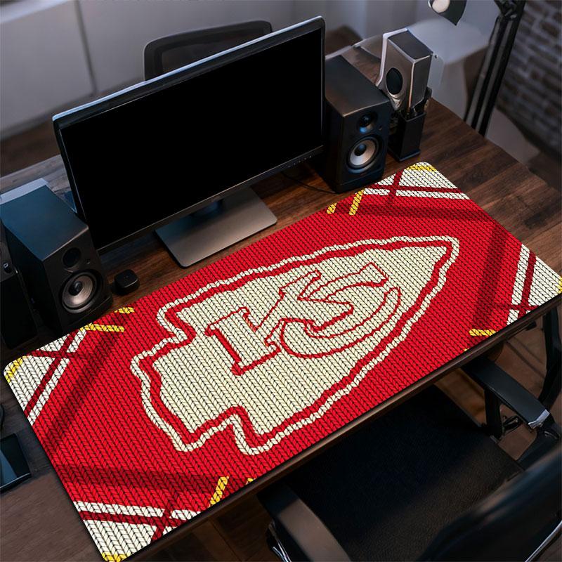Kansas City Chiefs Mouse Pad, Large Gaming Desk Mat, Non-slip XXL Mousepad for Laptop & Tablet, Mini PC Playmat with Stitched Edges