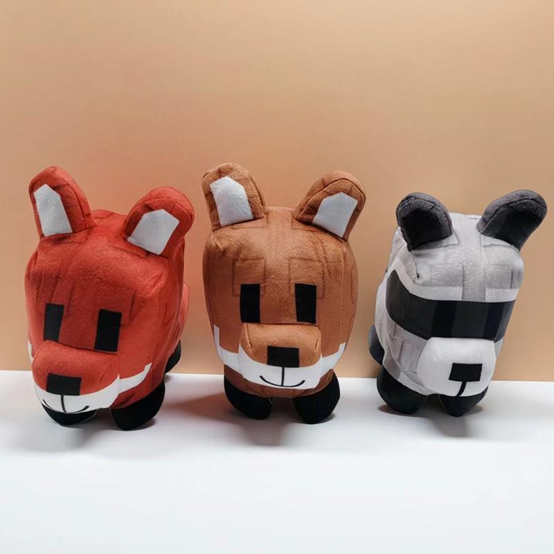 Game Grow A Garden Small Game Pillow Keychain Raccoon Red Fox For Birthday Gifts Plush Pixel Animal Model Ornament Game Souvenir