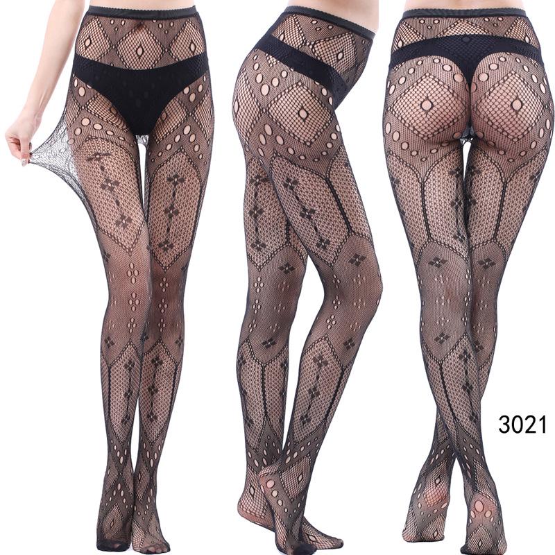 2025 Trendige Sommer Spitzen-Fischernetz-Strumpfhose - Europäischer & Amerikanischer Stil, Sexy Jacquard-Muster, Retro Hohlmuster für Damen