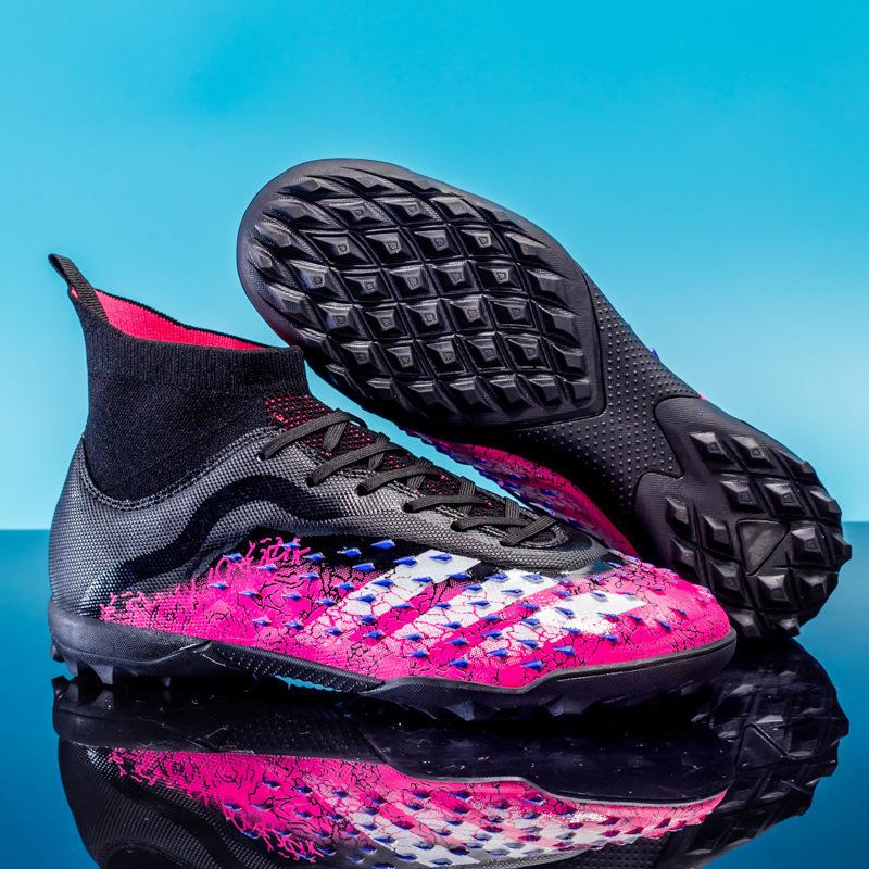 Romesi high-top football shoes, male and female students, long spikes, broken nails, competition training shoes