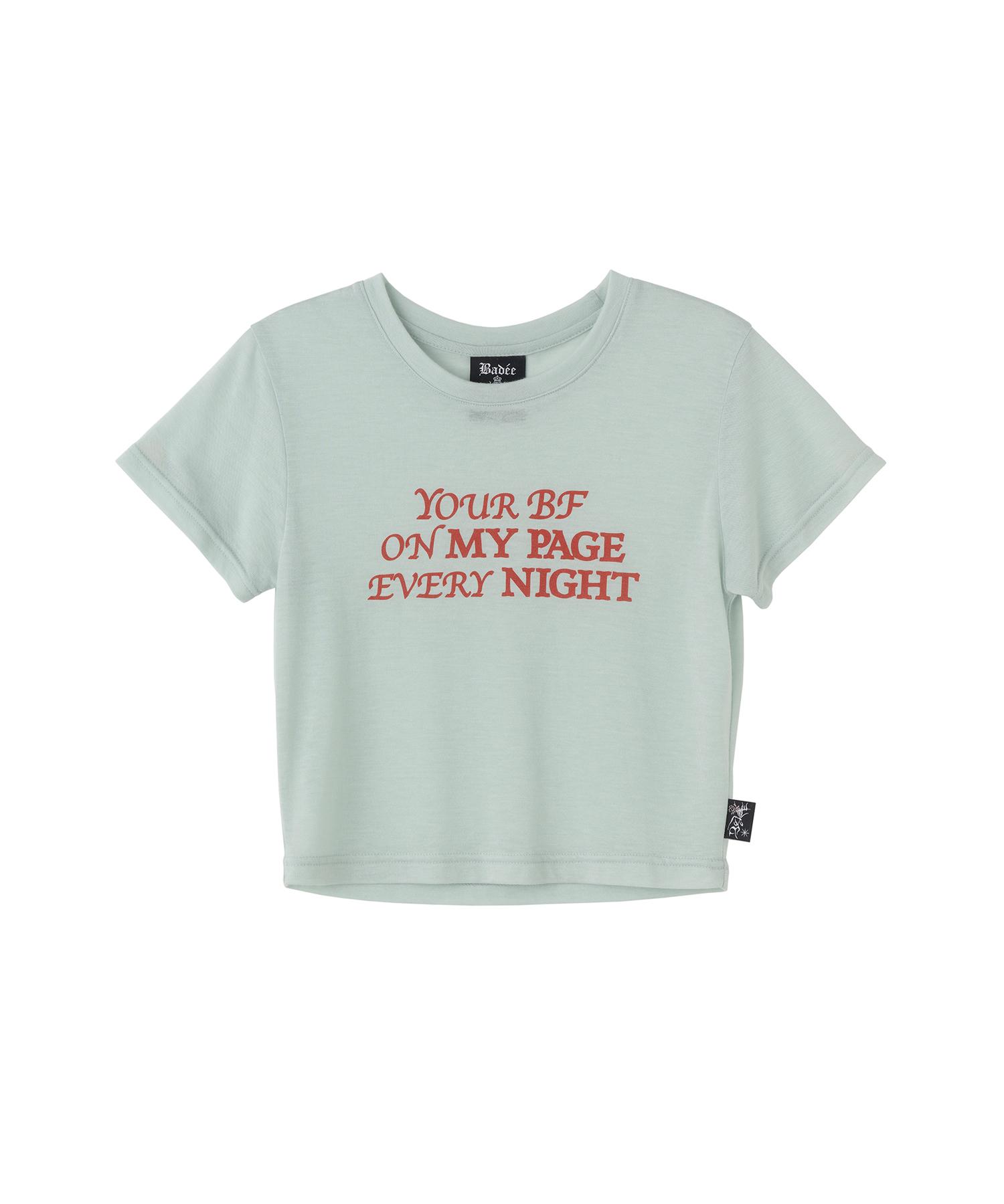Buddy Lettering Crop Top Mint M