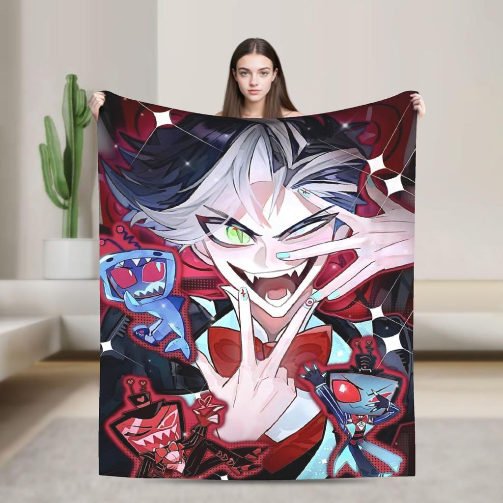 Vincent Hazbins Hotels Anime Blankets Fleece Spring Autumn Breathable Warm Throw Blanket for Sofa Bedroom Bedspread