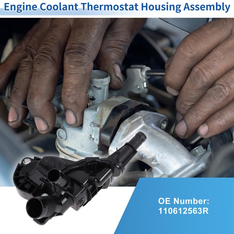 X Autohaux Engine Coolant Thermostat Housing Assembly No.110612563R for Renault Captur