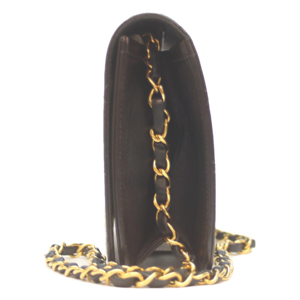 CHANEL No. 4 A03568 Black Lamb Single Full Flap GHardware Push Lock Matelasse 23 Shoulder bag Black/GDHardwareUsed