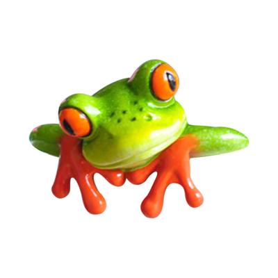 Reçine Kolye Komik Reçine Kurbağalar Dekor 3D El Sanatları Kurbağa Figürü Masa Dekorasyonu