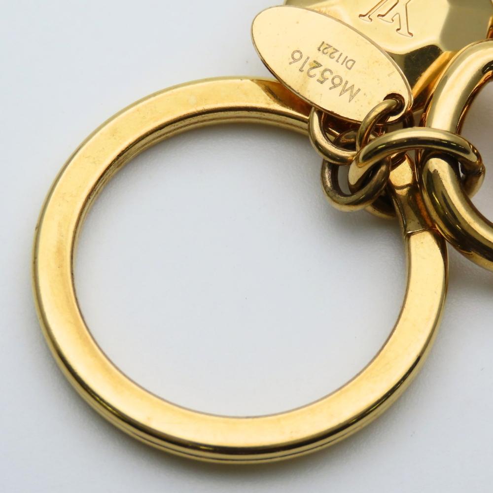 Chaveiro LOUIS VUITTON usado Portocre LV facets M65216 metal banhado a ouro