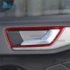 Real Soft Carbon Fiber Sticker For Ford Focus MK4/Focus ST 2019 2020 2021 2022 2023 2024 2025 LHD Car Door Inner Bowl Frame