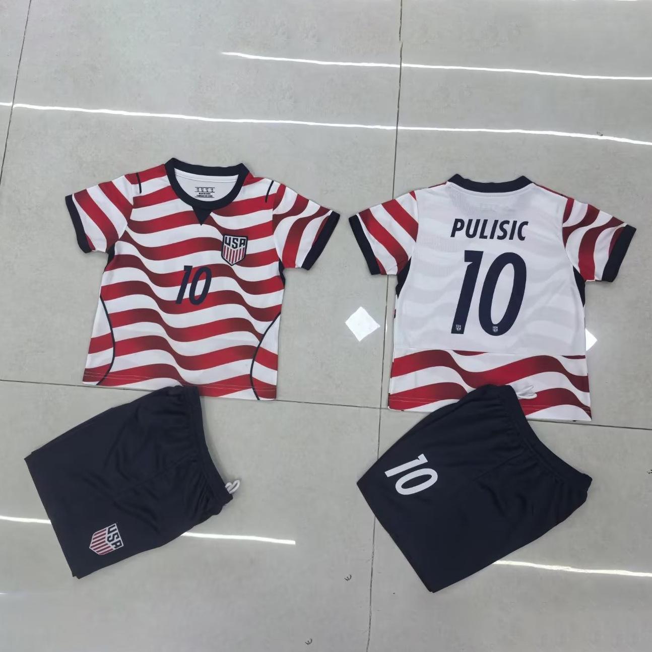 2627 American Home Court No. 10 Adult Children Summer Short-Sleeved Star Number Sports Game Jersey Football Jersey Set 14
