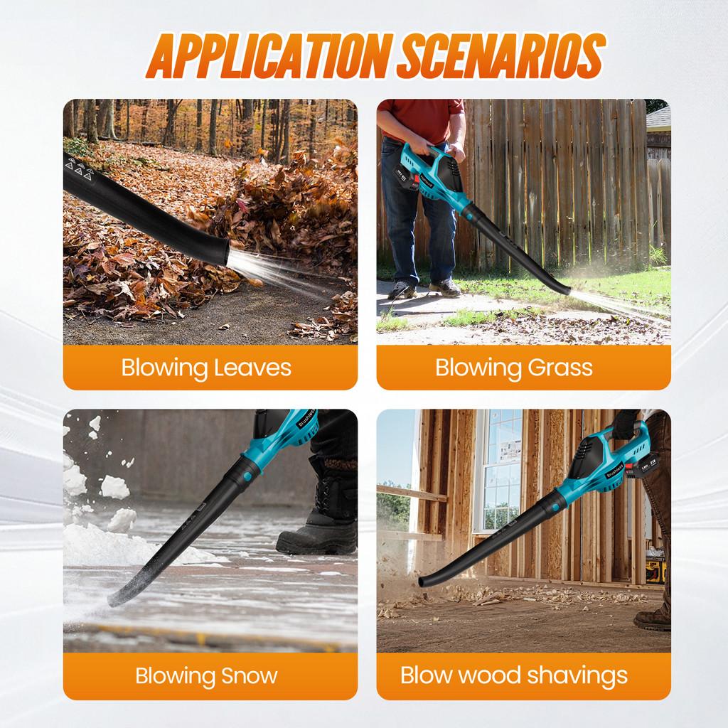 5500W Leaves Snow Dust Cleaning Power Tool High Power Brushless Electric Air Blower Cordless Portable Snow Leaf Blower