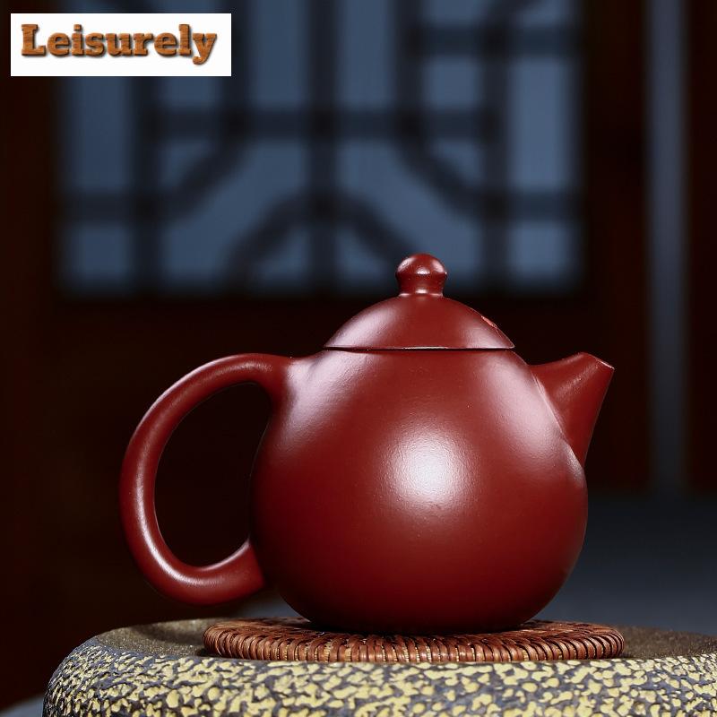 Yixing Teekanne Lila Ton Pflaumenblüte Teekanne Schönheitskessel Rohe Erz Handarbeit Set Dahongpao Authentischer Kugellochfilter 200ml