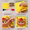 Educational Crafts Cartoon Animal Felt Sewing Kit Embroidery Painting Material Bag  Beginners
