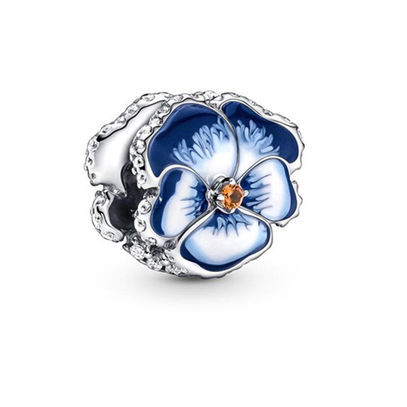 Flower Multiple Series Charm Bead Pendant Applicable To Original Europeancopper Jewelry &Diy Making Fine Gift