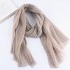 Cotton and Linen Scarf for Women Solid Color Thin Silk Scarf for Autumn and Winter Warm Neck Protection Scarf Shawl Short Neck Scarf