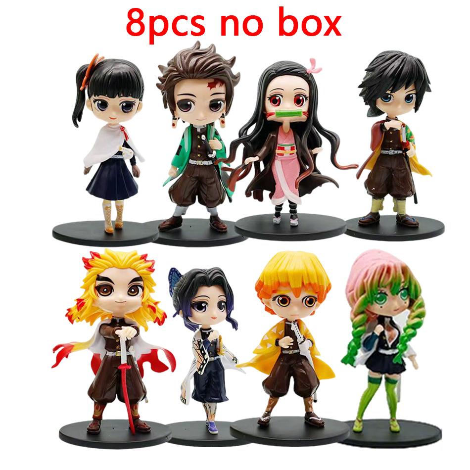 Anime Demon Slayer Figure Kamado Tanjirou Nezuko Action Figures Zenitsu Figurine Inosuke Kimetsu No Yaiba Figura PVC Model Toys