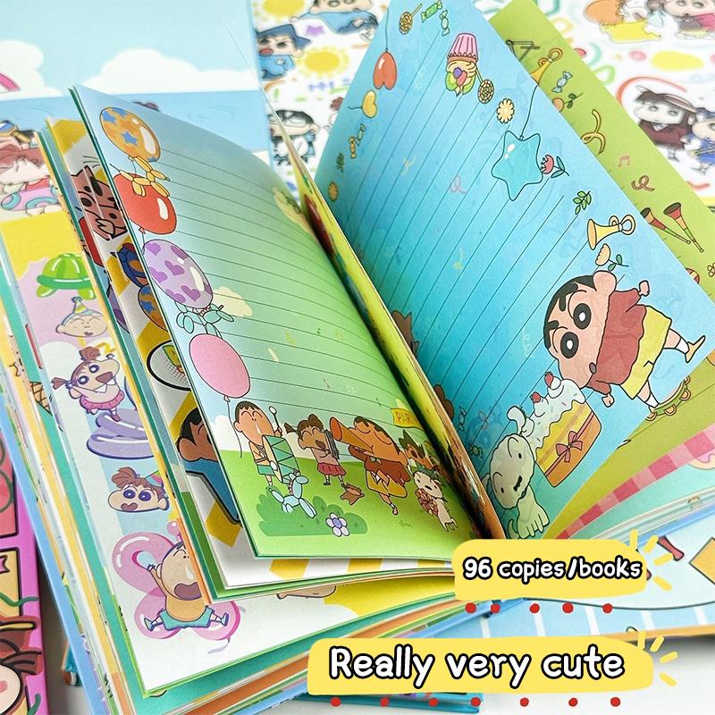 Cartoon Simple A5 Hard Shell Color Page Notebook Kawaii Anime Homework Drawing Student Diary Handbooks Birthday Gifts